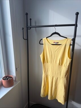 Urban Outfitters Pale Yellow Sleeveless Mini Dress